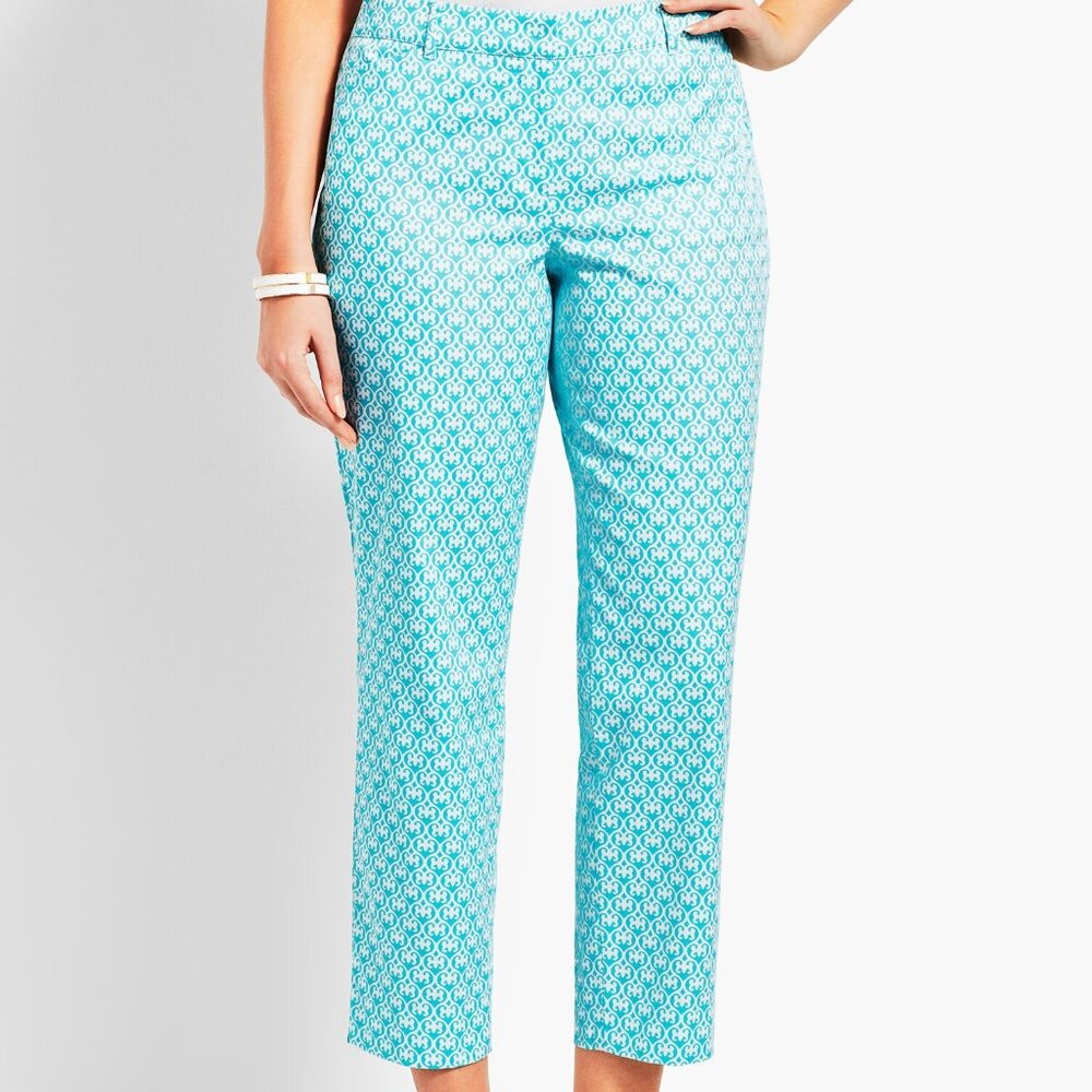 98% Cotton Talbots Perfect Crop Size 6 Scrolling … - image 1